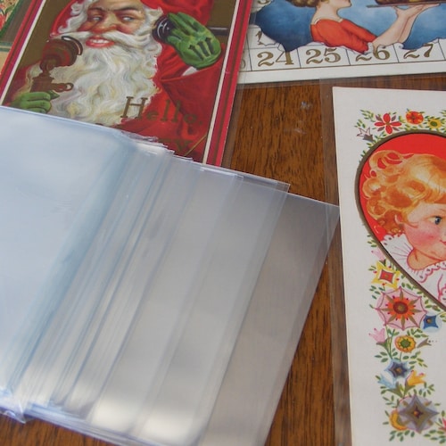 100 New Postcard Sleeves Acid Free Clear Polypropylene Etsy