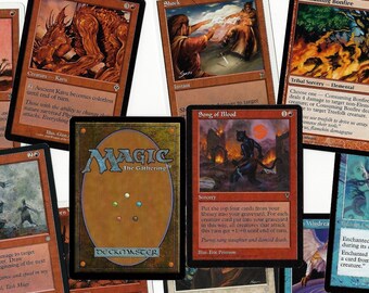 25 Different Vintage Magic Cards, Magic The Gathering MTG, Random Mix to Play or for Crafts, Lightly Played - 15934