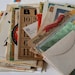 50 Pieces of Vintage Paper Ephemera Pack, Postcards Envelopes, Newspaper Clippings, Recipes, Random Book Pages, Stickers - 15138 