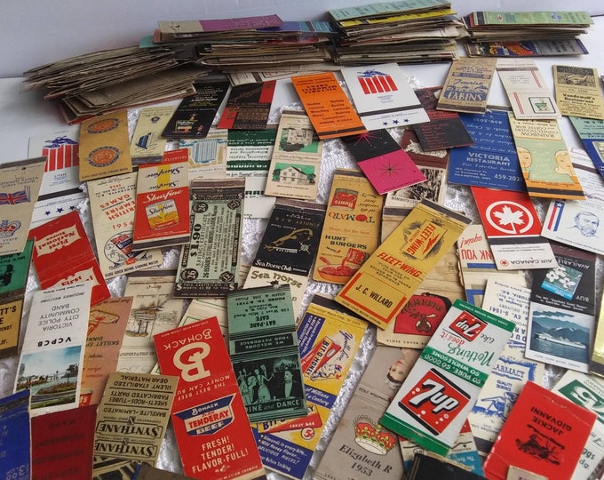 35 Different Random Vintage Matchbook Covers, Hotels and Motels, Diners ...