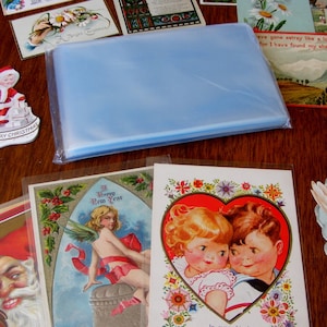 100 New Postcard Sleeves, Acid Free Clear Polypropylene, Archival Safe, Craft Scrap Paper Storage Supply and Display, Standard Size - 13761