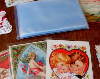 100 New Postcard Sleeves, Acid Free Clear Polypropylene, Archival Safe, Craft Scrap Paper Storage Supply and Display, Standard Size - 13761
