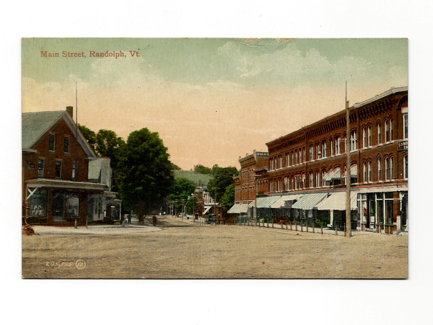 Antique Randolph Vermont Postcard Main Street Valentine and Etsy