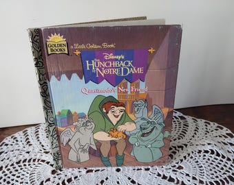 Hunchback of Notre Dame Little Golden Book, 1996 First Edition, Quasimodo's New Friend - 19944a