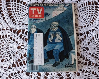 January 14, 1978 TV Guide, First Night Super Bowl, Charles Addams, Vermont Edition - 19389b