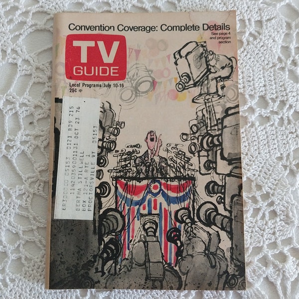 Vintage July 10, 1976 TV Guide, Political Convention Coverage, Puzzle Not Done - 18325