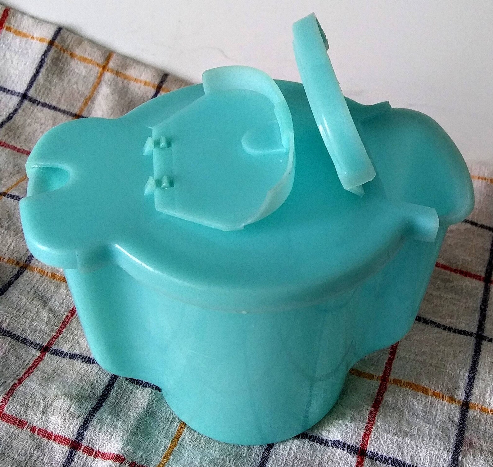 Vintage Aqua Blue Tupperware Sugar Bowl Storage Use Spoon or Etsy