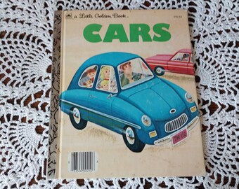 1973 Little Golden Book, Cars by Bob Ottum, William Dugan Art, Automobiles 210-53 - 20098a