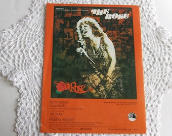 Vintage 1979 Bette Midler The Rose Sheet Music, 20th Century Fox, Amanda McBroom - 17503c