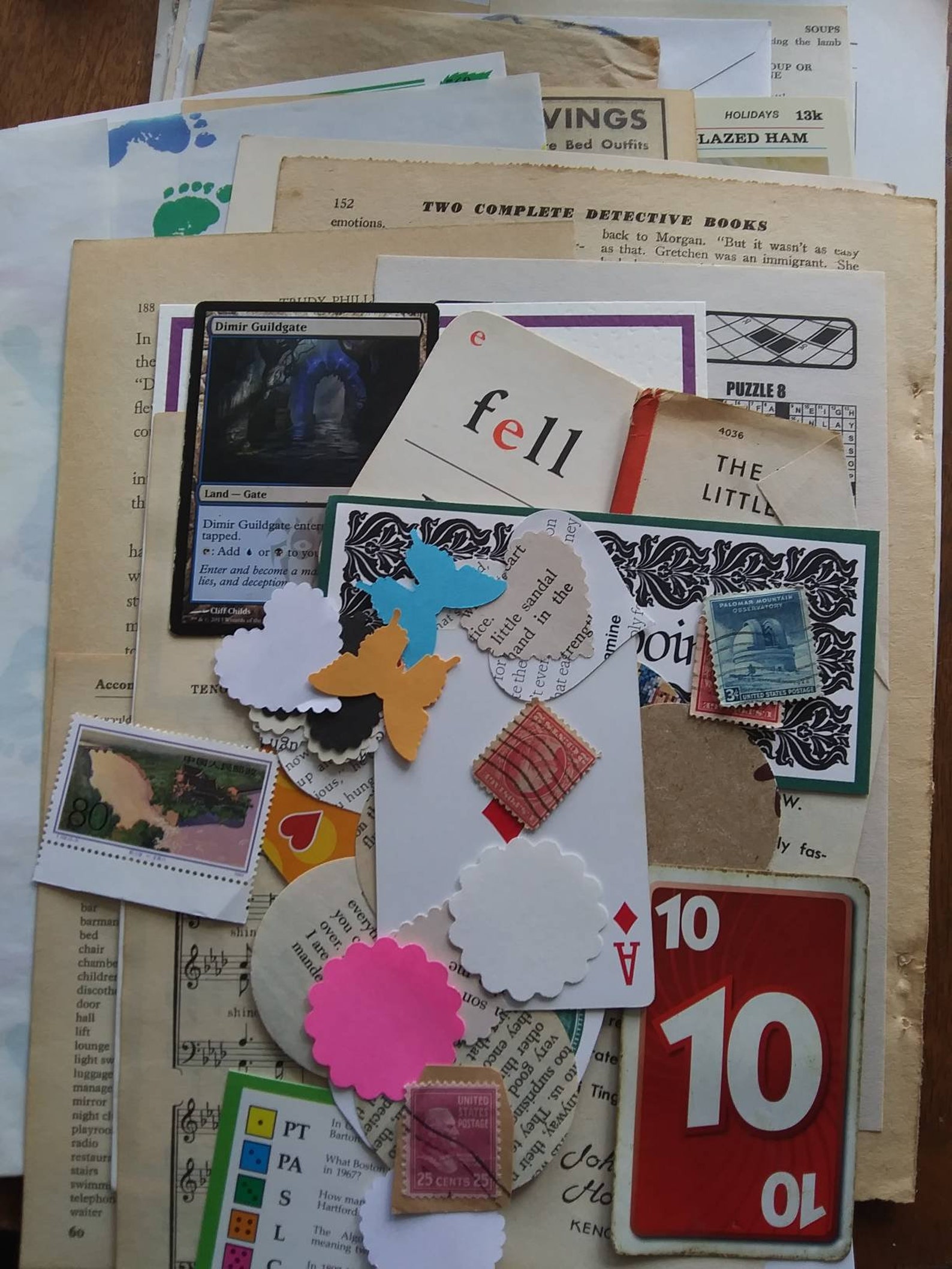 50 Pieces of Vintage Paper Ephemera Pack Postcards Envelopes Etsy