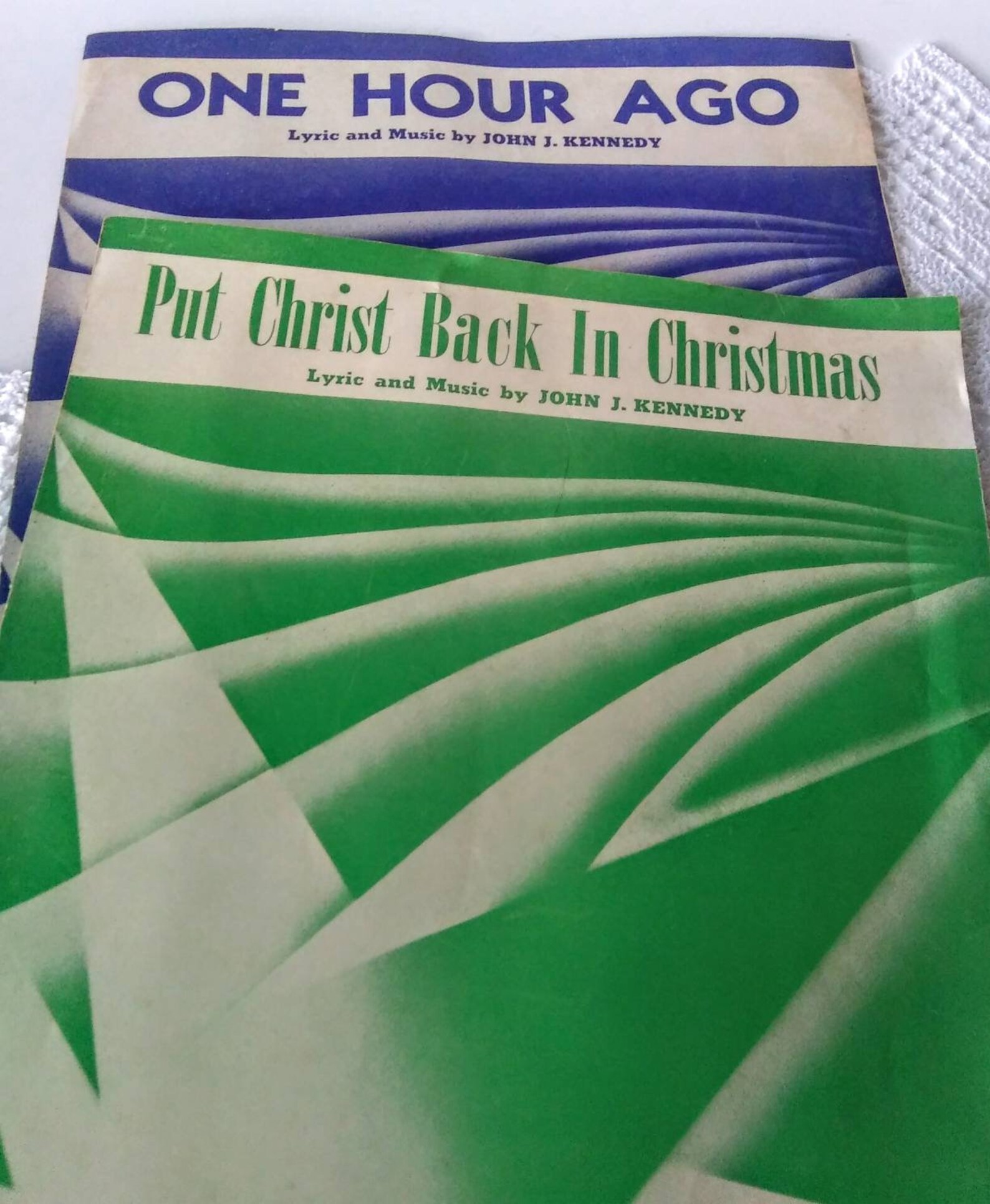 2 Vintage Christmas Sheet Music by John J. Kennedy Put