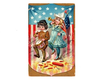Antique Patriotic Drum - Etsy