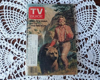 January 28, 1978 TV Guide, Grizzly Adams, Dan Haggerty and Bozo, New Hampshire - 19390b