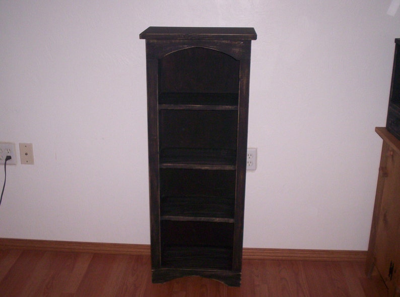 Large Chimney Bookcase Tall Wood Cabinet Image 0