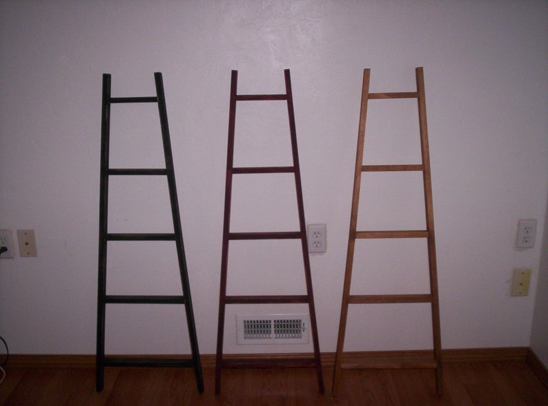 Orchard Ladder Towel Rack Scarf Ladder Appy 5 ft Tapered Display /& Storage Ladder Quilt Ladder Library Ladder Blanket Ladder