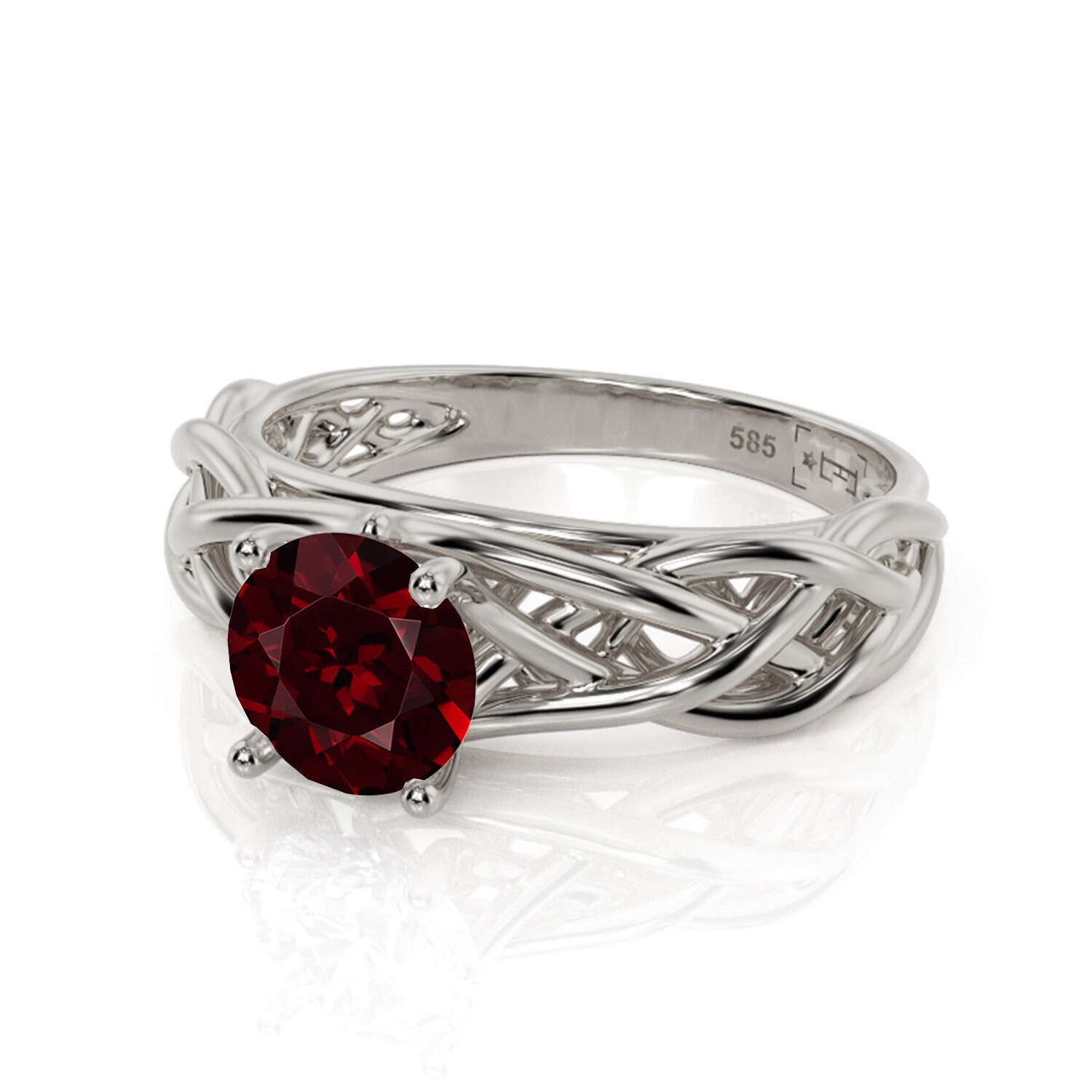 Art Deco Ring Morganite engagement ring Morganite Celtic | Etsy