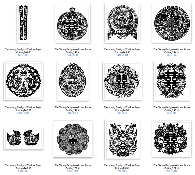 Chinese Paper Cutting Window Decoration Set of 100 Etsy