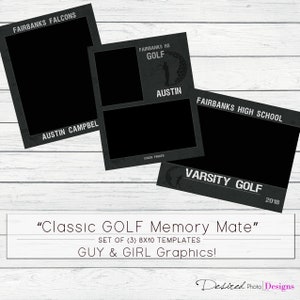 Classic GOLF Sport Memory Mate Template Trio Set