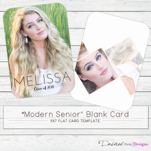 5x7 &quot;Modern Senior&quot; - Blank Card Template