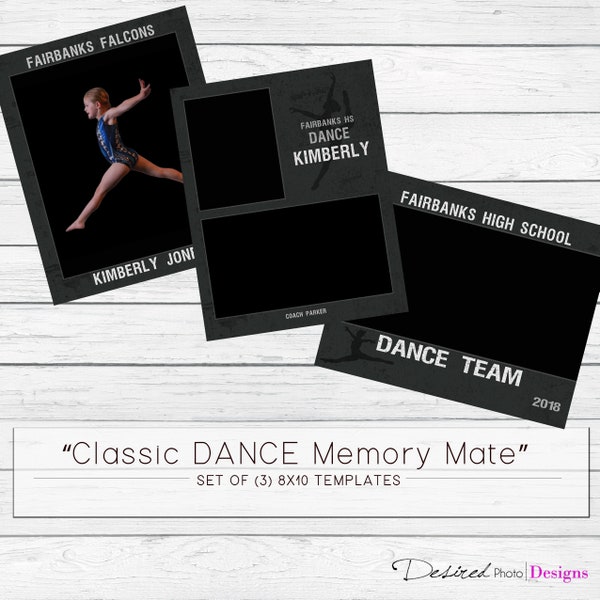 Classic DANCE Sport Memory Mate - 8x10 Trio Template Set