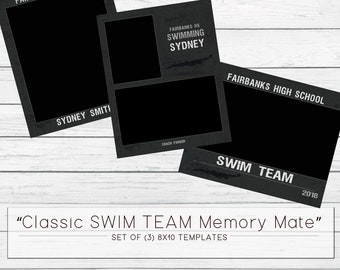 Conjunto clásico de trío de plantillas Memory Mate para EQUIPO DE NATACIÓN y NATACIÓN