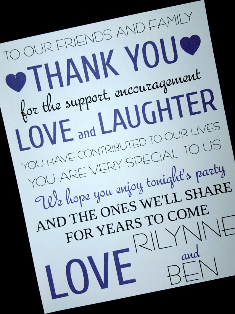 Personalized Wedding Thank You Letter Wedding Itineraries Etsy