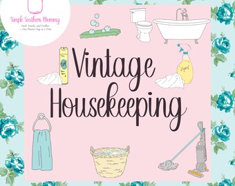 Vintage Housekeeping Planner Stickers | Chore Chart Stickers