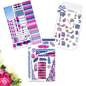 Pamper Me Simple Weekly Sticker Kit Naklejki A La Carte Mini zestaw naklejek Naklejki do albumów