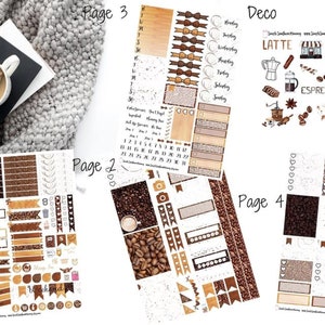 But First Coffee Weekly Sticker Kit  A La Carte Stickers Mini Sticker Kit Scrapbook Stickers