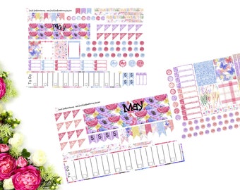 Butterfly Garden Choose Your Month Monthly Personal or A5 Summer Month Monthly Sticker Kit Scrapbook Stickers