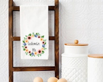Custom Catholic Kitchen Towel | Flour Sack or Waffle Weave | Choose Your Saint Design | Faith Home Decor