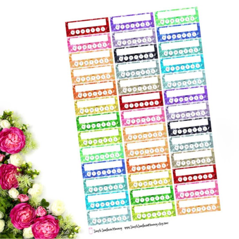 Habit Tracker Stickers | Rainbow Functional Planner Stickers | Color ...