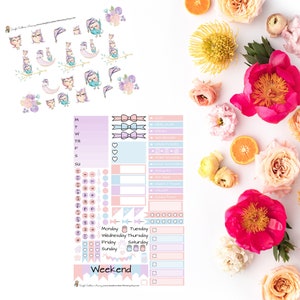 Night Owl Simple Weekly Sticker Kit Naklejki A La Carte Mini zestaw naklejek Naklejki do albumów