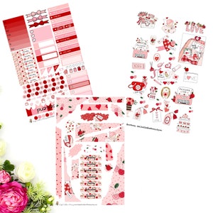 Zestaw naklejek Love Letters Simple Weekly Naklejki A La Carte Zestaw naklejek Mini Naklejki do albumów