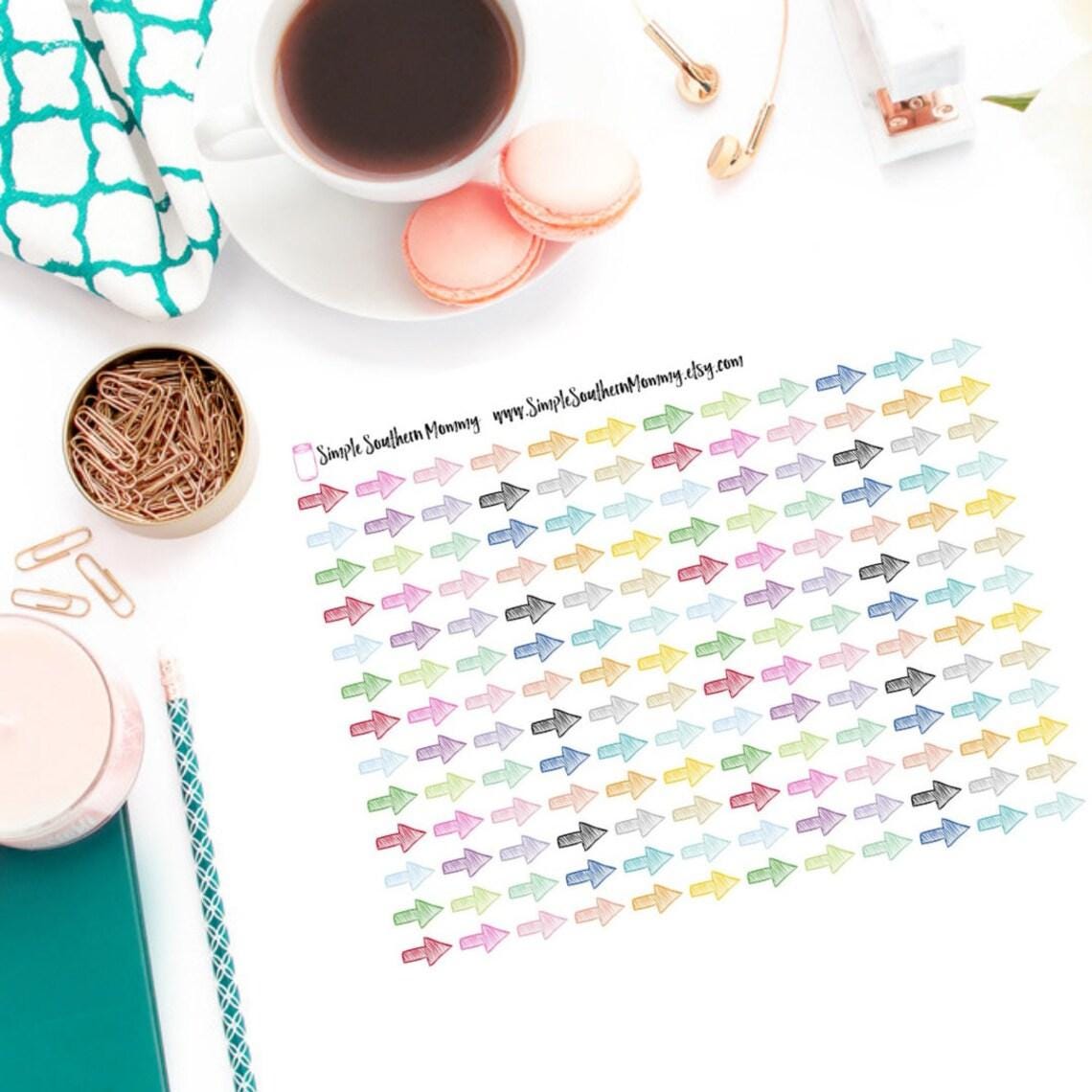 Arrow Planner Stickers | Color Coding Stickers | Functional Stickers ...