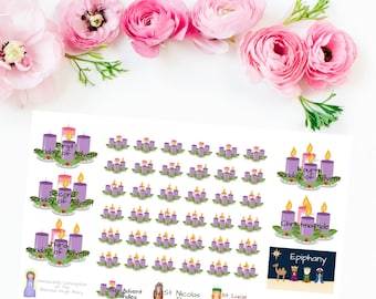 Advent Stickers Catholic Stickers Catholic Journal Stickers Christian Stickers Christian Journaling Catholic Planner Stickers Saint Stickers