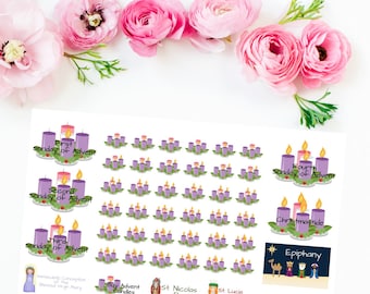 Advent Stickers Catholic Stickers Catholic Journal Stickers Christian Stickers Christian Journaling Catholic Planner Stickers