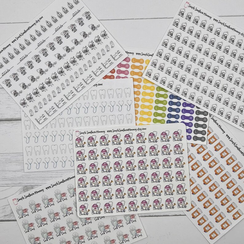 Teeny Tiny Prescription Bottle Stickers Cleaning Stickers Chore Stickers Clean Mama Fly Lady Zone Cleaning Responsible Adulting Mom Life image 2