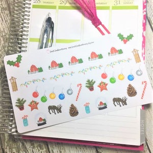 Farmhouse Christmas Decorative Stickers Holiday Stickers Seasonal Stickers Hygge Stickers Crafting Stickers Scrapbook Stickers