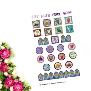 Stained Glass Catholic Stickers Catholic Stickers Catholic Journal Stickers Christian Stickers Christian Journaling Catholic Planner Sticker