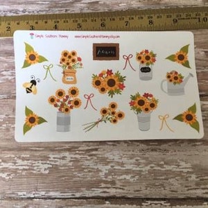 Herbst-Sonnenblume Aufkleber Süd-Aufkleber Aufkleber Land-Chic-Aufkleber Charme des Südens Südliche Sass Mason Jar-Aufkleber Scrapbook-Aufkleber