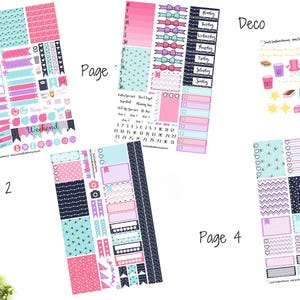 Summer Night Weekly Sticker Kit A La Carte Mini Kit Planner Stickers Scrapbook Stickers Pastel Campfire Fireflies Stars Summer Party