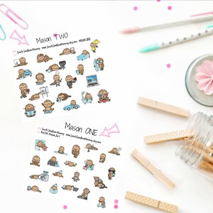 Mason Jar the Sloth-sticker functionele activiteit Sampler Seizoensstickers Mascottestickers Karakterstickers Stickers luiaard