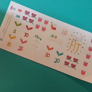 Stickers jalons de perte de poids Stickers santé Stickers soins personnels Stickers adulte Stickers perte de poids Stickers régime Stickers fitness