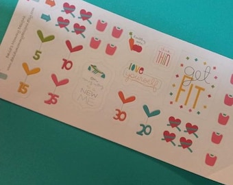 Weight Loss Milestones Health Stickers Self Care Stickers Adulting Stickers Weight Loss Stickers Diet Stickers Fitness Stickers