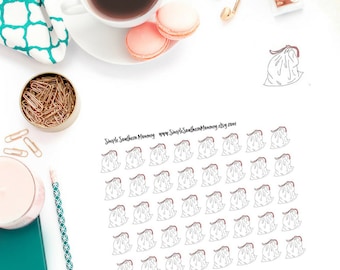 Trash Bag Planner Stickers | Cleaning Chore Stickers | FlyLady & Clean Mama Zone Cleaning Stickers | Adulting Stickers