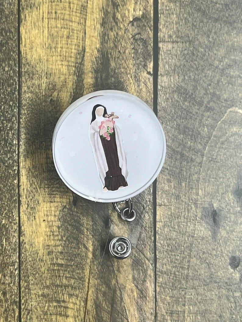 St. Thérèse of Lisieux — Catholic Faith Badge Reel | Christian Nurse or ...