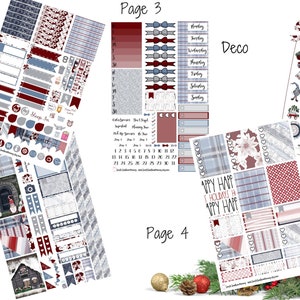 Christmas Gnome Weekly Sticker Kit  A La Carte Stickers Mini Sticker Kit Scrapbook Stickers