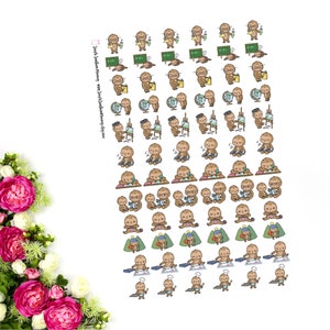 Pegatinas navideñas de Mason Jar, el perezoso, Charlotte Mason, pegatinas de temporada, pegatinas de mascotas, pegatinas de personajes, pegatinas para la educación en casa