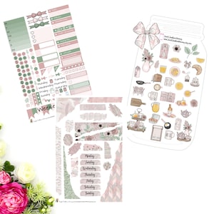 Rise and Shine Simple Weekly Sticker Kit A La Carte Stickers Mini Sticker Kit Scrapbook Stickers